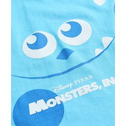 Babyhug Disney Single Jersey Knit Half Sleeves T-Shirt & Shorts Night Suit with Monster Graphics - Light Blue