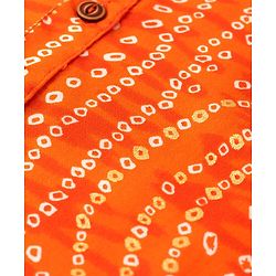 Babyhug 100% Cotton Cambric Woven Full Sleeves Bandhani Printed Kurta & Pyjama Set - Orange