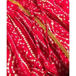 Babyhug Cambric Woven Half Sleeves Bandhani Printed Ethnic Dress - Fuchsia