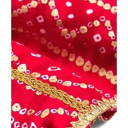 Babyhug Cambric Woven Half Sleeves Bandhani Printed Ethnic Dress - Fuchsia