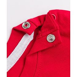 Babyhug 100% Cotton Knit Full Sleeves T-Shirt with Cuter Version Of Dad Print - Red