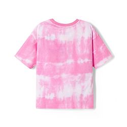 Babyhug Disney Cotton Knit Half Sleeve Tie & Dye T-Shirt  with Minnie Mouse Graphics - Pink