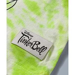 Babyhug Disney Single Jersey Knit Half Sleeve Tie & Dye T-Shirt with Tinker Bell Graphics - Light Green