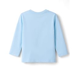 Babyhug 100% Cotton Knit Full Sleeves T-Shirt & Pyjama Night Suit with Zebra Print - Blue