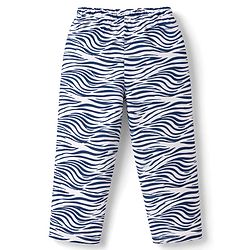 Babyhug 100% Cotton Knit Full Sleeves T-Shirt & Pyjama Night Suit with Zebra Print - Blue