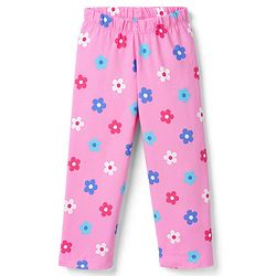 Babyhug Cotton Knit Full Sleeves Top & Pyjama Co-ord Night Suit with Floral Print - Pink