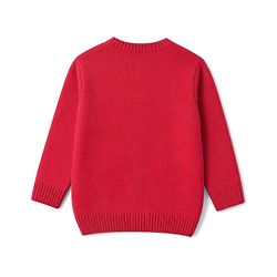 Babyhug Knit Full Sleeves Text Printed  Sweater Set - Red