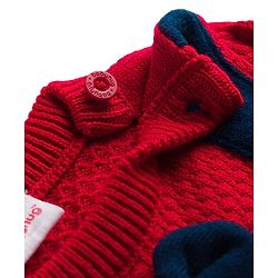 Babyhug Knit Full Sleeves Pullover with Bow Applique-  Red