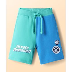 Babyhug Marvel Single Jersey Knit Half Sleeves T-Shirt & Shorts Set With Avengers Graphics - Multicolor