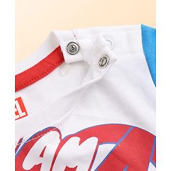 Babyhug Marvel Single Jersey Knit Half Sleeves T-Shirt & Shorts Set With Avengers Graphics - Multicolor