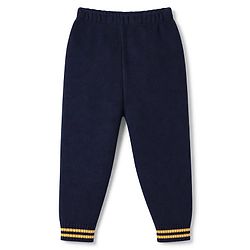 Babyhug Knit Full Sleeves Sweater Set With Stars & Reindeer Design - Navy Blue