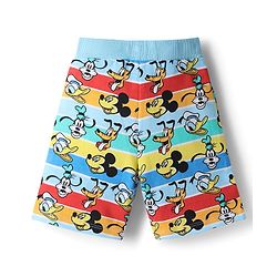Babyhug Disney 100% Cotton Knit Knee Length Shorts With Micky Mouse Graphics Pack Of 2 - Multicolor