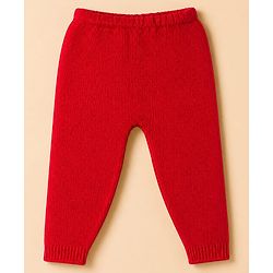 Babyhug Knit Full Sleeves Sweater Set with Firefighter Bear Design - Grey Red