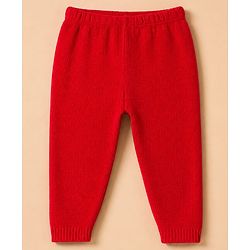 Babyhug Knit Full Sleeves Sweater Set with Firefighter Bear Design - Grey Red
