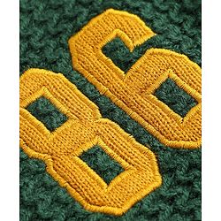 Babyhug Knit Full Sleeves Front open Hooded Sweater with Soccer Patch - Green