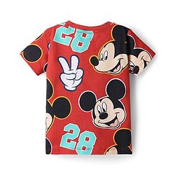 Babyhug Disney Cotton Knit T-Shirts Half Sleeve with Mickey Mouse Graphics Multi Color 3-6 Months Pack of 3