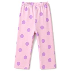 Babyhug 100% Cotton Knit Full Sleeves Polka Dots Printed Co-Ords Shirt & Pyjama Night Suit - Pink