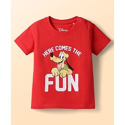Babyhug Disney Cotton Knit T-Shirts with Mickey Mouse and Friends Graphics Half Sleeves Round Neck Multi Color 3-6 Months Pack of 3