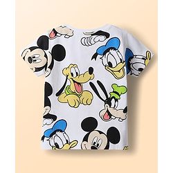 Babyhug Disney Cotton Knit T-Shirts with Mickey Mouse and Friends Graphics Half Sleeves Round Neck Multi Color 3-6 Months Pack of 3