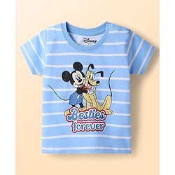 Babyhug Disney Cotton Knit T-Shirts with Mickey Mouse and Friends Graphics Half Sleeves Round Neck Multi Color 3-6 Months Pack of 3