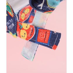 Babyhug Twill 100% Cotton Woven Baseball Cap With Tropical Print Blue - Diameter 19 cm