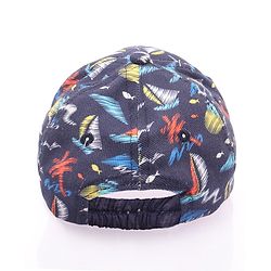 Babyhug Twill 100% Cotton Woven Nautical Theme Printed Baseball Cap Multicolor - Diameter 14.5 cm