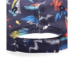 Babyhug Twill 100% Cotton Woven Nautical Theme Printed Baseball Cap Multicolor - Diameter 14.5 cm