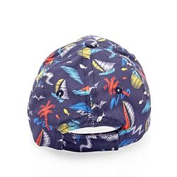 Babyhug Twill 100% Cotton Woven Nautical Theme Printed Baseball Cap Multicolor - Diameter 14.5 cm