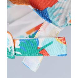 Babyhug Twill 100% Cotton Woven Baseball Cap With Tropical Print Multicolor - Diameter 19 cm