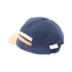 Babyhug Twill 100% Cotton Woven Baseball Cap With Text & Animal Embroidery Navy Blue - Diameter 14.5 cm