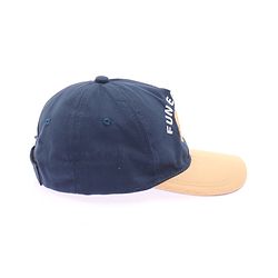 Babyhug Twill 100% Cotton Woven Baseball Cap With Text & Animal Embroidery Navy Blue - Diameter 14.5 cm