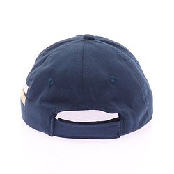 Babyhug Twill 100% Cotton Woven Baseball Cap With Text & Animal Embroidery Navy Blue - Diameter 14.5 cm