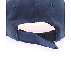 Babyhug Twill 100% Cotton Woven Baseball Cap With Text & Animal Embroidery Navy Blue - Diameter 14.5 cm