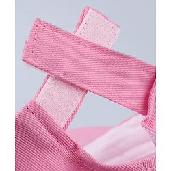 Babyhug Twill 100% Cotton Woven Baseball Cap With Text Embroidery Pink- Diameter 19.5 cm