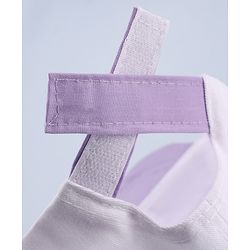 Babyhug Twill 100% Cotton Woven Smile Embroidered Baseball Cap White & Purple - Diameter 20 cm