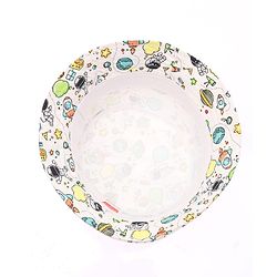 Babyhug Cotton Woven Bucket Hat With Space Theme Print Multicolor - Diameter 14.5 cm