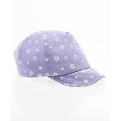 Babyhug Cotton Woven Summer Cap With Floral Print  - Diameter 13 cm