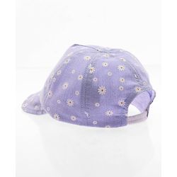 Babyhug Cotton Woven Summer Cap With Floral Print  - Diameter 13 cm