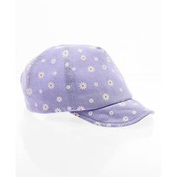 Babyhug Cotton Woven Summer Cap With Floral Print  - Diameter 13 cm