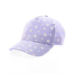 Babyhug Cotton Woven Summer Cap With Floral Print  - Diameter 13 cm