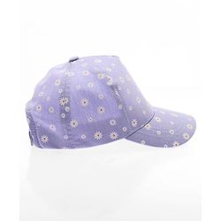 Babyhug Cotton Woven Summer Cap With Floral Print  - Diameter 13 cm