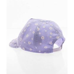 Babyhug Cotton Woven Summer Cap With Floral Print  - Diameter 13 cm