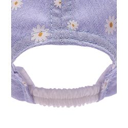 Babyhug Cotton Woven Summer Cap With Floral Print  - Diameter 13 cm