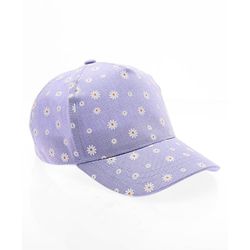 Babyhug Cotton Woven Summer Cap With Floral Print  - Diameter 13 cm