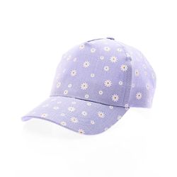Babyhug Cotton Woven Summer Cap With Floral Print  - Diameter 13 cm