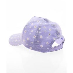 Babyhug Cotton Woven Summer Cap With Floral Print  - Diameter 13 cm