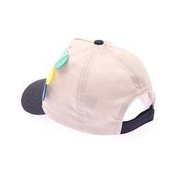 Babyhug Cotton Woven Summer Cap With Dino Print  - Diameter 16 cm