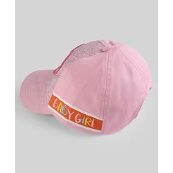 Pine Kids Woven Baseball Cap Heart Design Pink - Diameter 15.5 cm