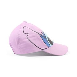 Babyhug Poly Blend Woven Summer Cap Lilo & Stitch Print Lavender -Diameter 15 cm