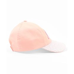 Babyhug Poly Blend Woven Summer Cap With You Are Ment to Shine Print Peach -Diameter 15.5 cm
